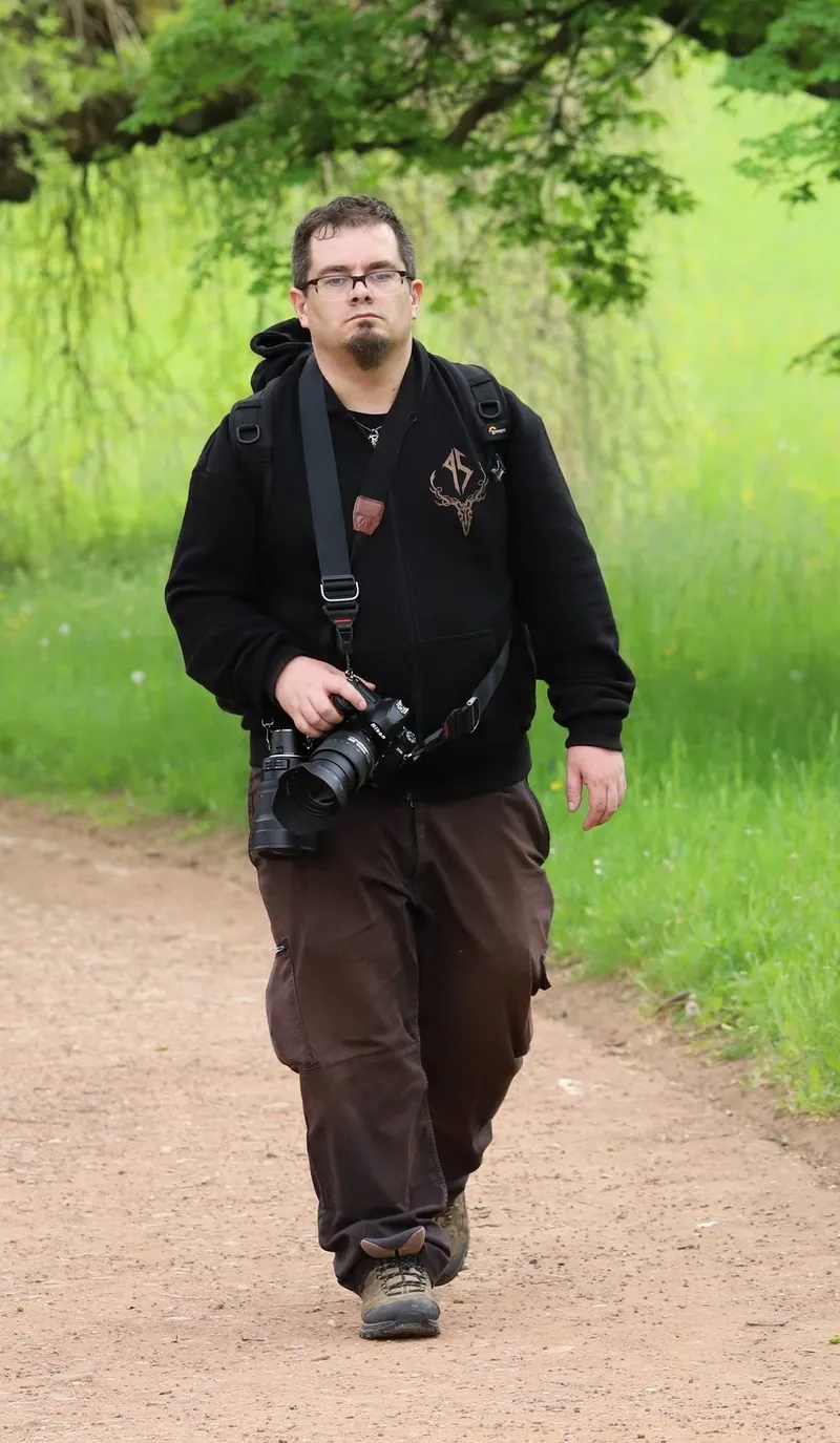 Jakub T. Jankiewicz during koleje Mazowieckie photshot in Warsaw in 2022